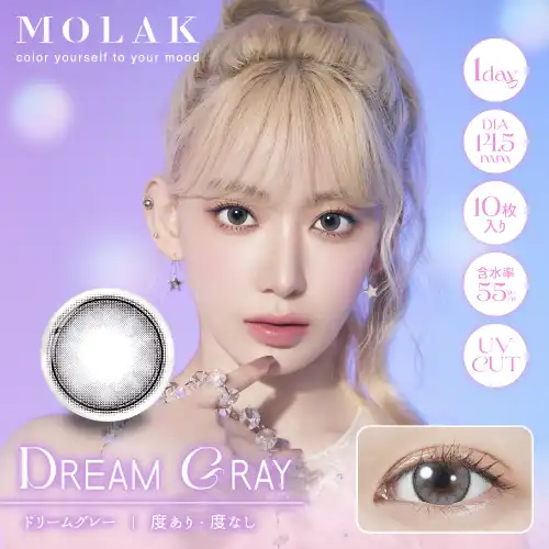 ドリームグレー Dream Gray MOLAK 1day 10P
